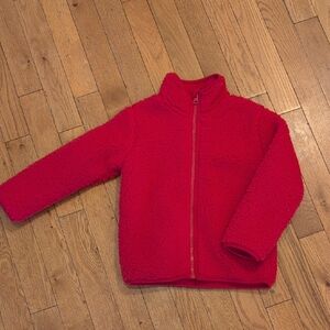 Red Teddy Bear Zip Sweater/Jacket